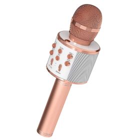 5CORE Bluetooth Wireless Karaoke Microphone All-in-One Portable Handheld Mic with Speaker Recorder Microfono Inalambrico WM SPK Copper