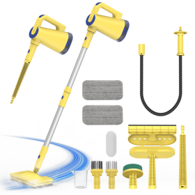 PSQJ310 Steam Mop (Removable Brush Head) Washing and Vacuum Cleaner Pollutant Interception Rate 99.92% 1500W/16000pa 2in1 Handheld Vacuum Cleaner