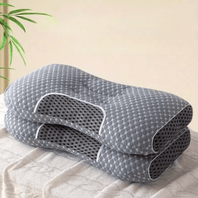 YBZ 3D Knitted Cotton Massage Pillow(2pack) (Color: gray)