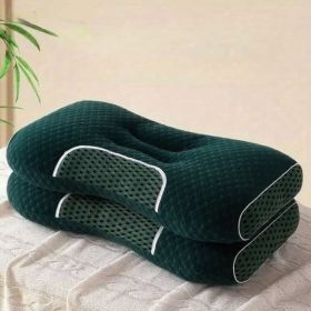 YBZ 3D Knitted Cotton Massage Pillow(2pack) (Color: Atrovirens)