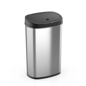 13.2 Gallon Trash Can;  Motion Sensor Kitchen Trash Can;  Stainless Steel (Color: Silver)