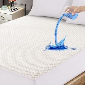 The bamboo fiber waterproof bed cover offers 360-degree all-round wrapping, anti-slip fit and comprehensive protection (size: T)